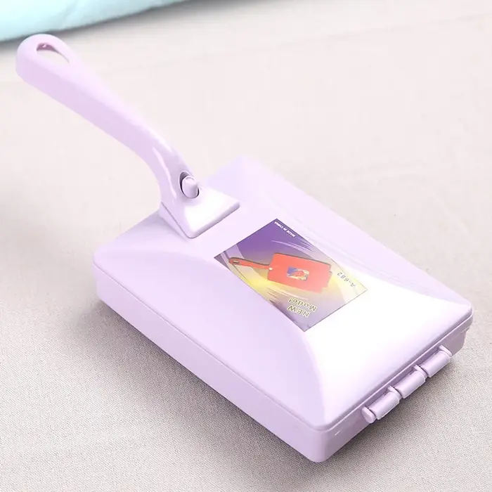 Balai à rouleaux pour tapis, canapés, lits, tables, collecteur de miettes portable avec double brosse et conteneur facilement accessible
