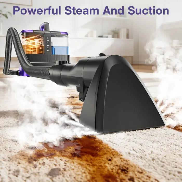 Nettoyeur de tapis à vapeur 2100W 1800KPa, nettoyeur de tapis à haute pression, aspirateur humide et sec pour le nettoyage de la voiture et de la maison