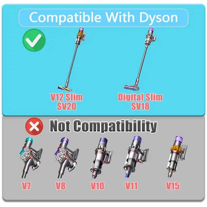 Tête de brosse à entraînement Direct Anti Entangleme pour aspirateur Dyson V12Slim/Digital Slim