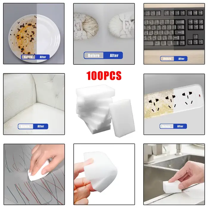 100*60*20mm éponge mélamine éponge magique gomme mélamine éponge nettoyant éponge de nettoyage pour 