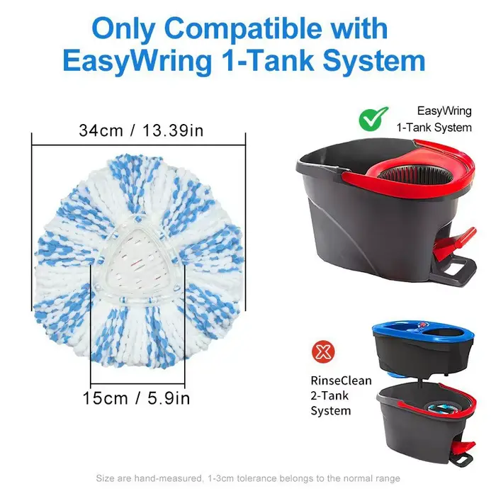 Têtes de rechange en microfibre pour balai serpillère