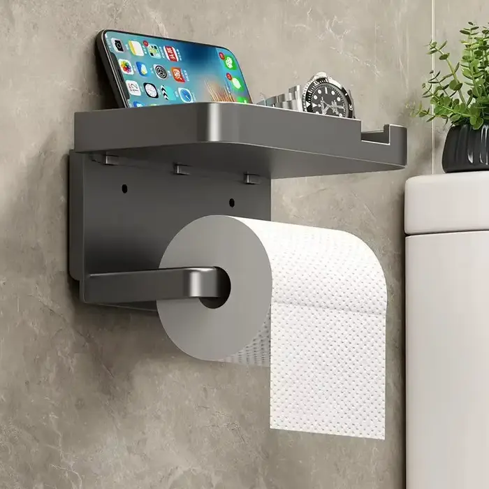 Porte-papier toilette facile à installer - Fixation murale