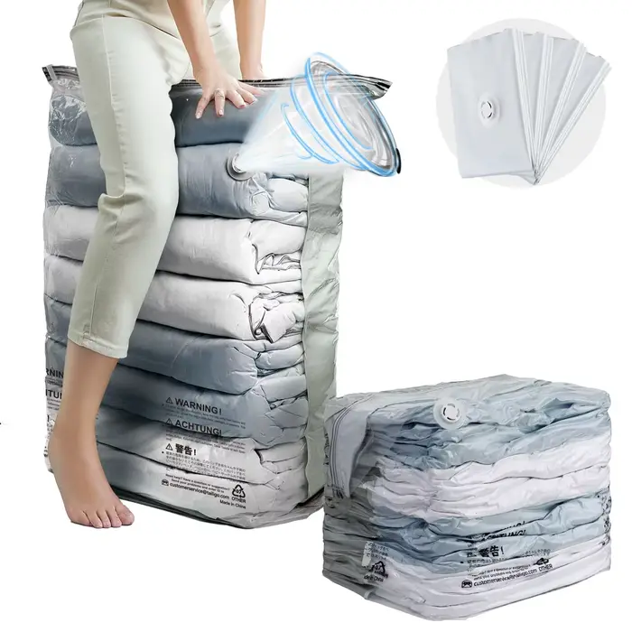 Sacs de rangement sous vide de voyage extra grands sans pompe