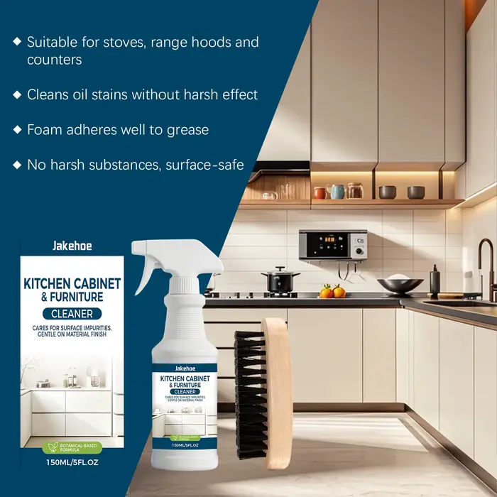 Nettoyant Dégraissant Puissant pour Meubles de Cuisine – Éliminateur de Graisse et de Taches Tenaces – Spray Nettoyant pour Huile et Saleté – Rafraîchissant Sans Résidus – Entretien Quotidien des Surf