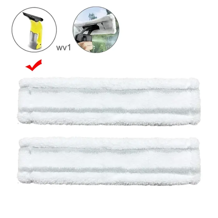 Chiffon de vadrouille lavable pour Karcher WV1 WV50 WV75 WV2 WV5, Machine de nettoyage de vitres de remplacement pour aspirateur, chiffons de vadrouille en Microfibre