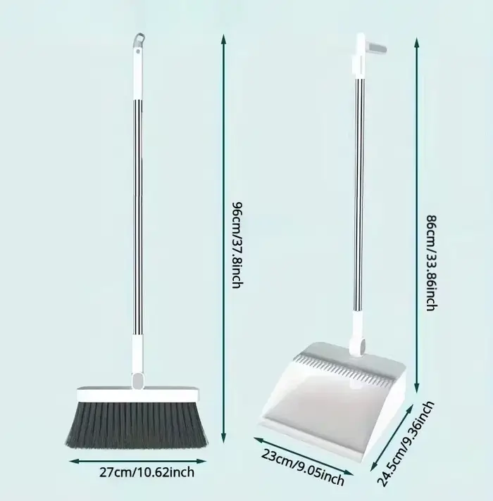 1 ensemble balai et pelle à long manche - Kit de balayage durable