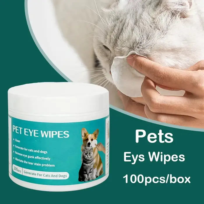 Produits de nettoyage pour animaux de compagnie lingettes pour les yeux pour éliminer les marques de