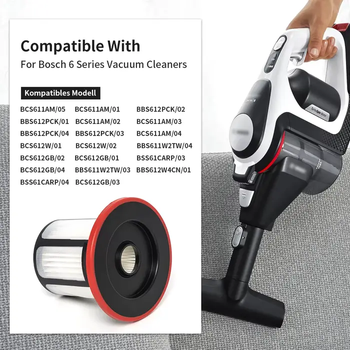 Filtre HEPA de haute qualité pour aspirateurs Bosch série 6