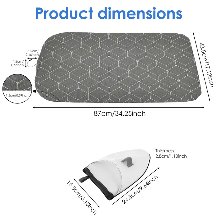 Planche à repasser suspendue Portable et pliable pour vêtements de voyage