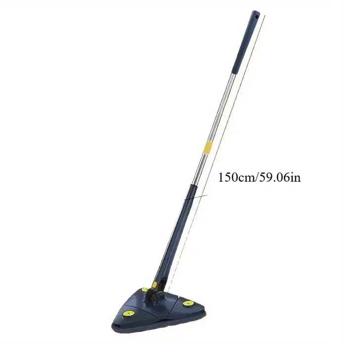 Serpillère triangulaire rotative avec manche télescopique long, nettoyeur de plafond, fenêtre et mur