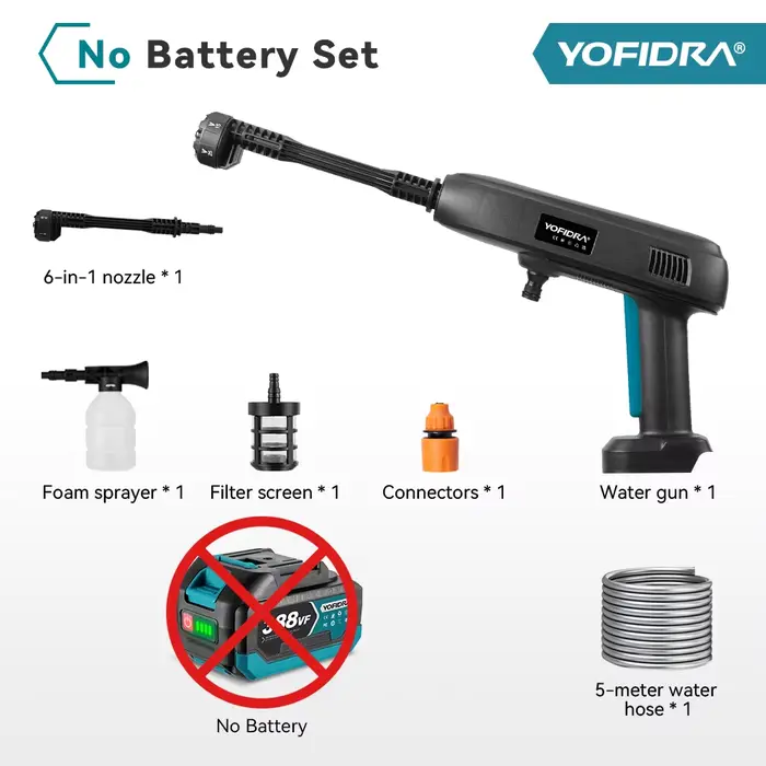 Yofidra – nettoyeur haute pression 6 en 1, pistolet de pulvérisation, réservoir d'eau de 22l, outil