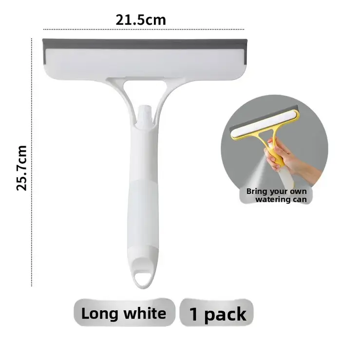 Nettoyeur de vitres multifonctionnel 3 en 1 avec brosse Double face, raclette et flacon pulvérisateu