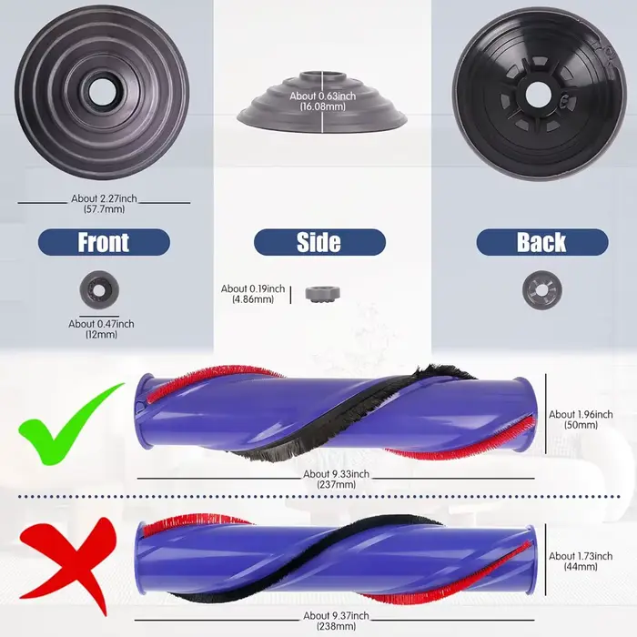Roue sphérique et kit de brosse à rouleau pour aspirateur Dyson V8 V10