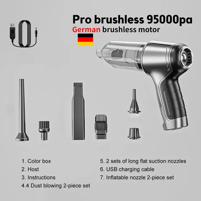 Aspirateur sans fil pour voiture Portable 120W soufflable sans fil appareil ménager