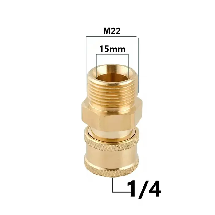 Ensemble d'adaptateurs de nettoyeur haute pression, coupleurs M22-14mm/15mm à 1/4, accessoires de pe