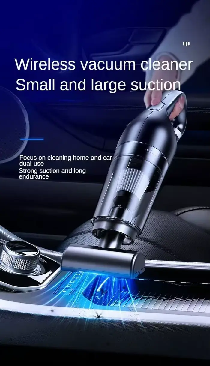 Aspirateur à main sans fil, Rechargeable, pour voiture, maison, double usage, collecteur de poussière, poils d'animaux, 10000PA