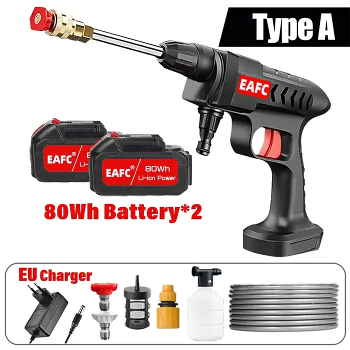 300W 60Bar sans fil haute pression lave-auto pistolet de lavage Auto propre générateur de mousse