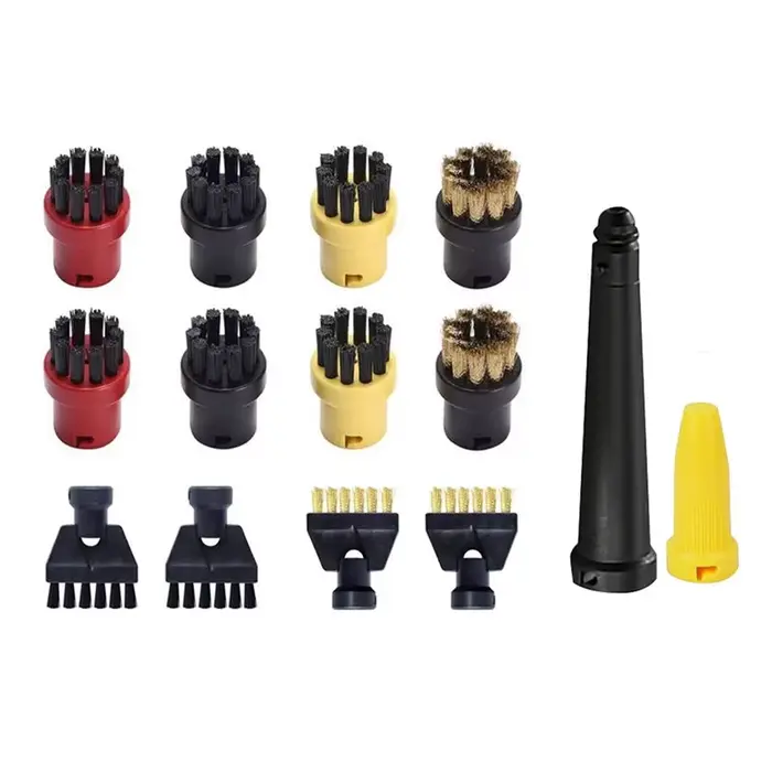 2025-14PCS Ensemble de brosses rondes à vapeur, pièces de rechange pour nettoyeur vapeur Karcher SC1