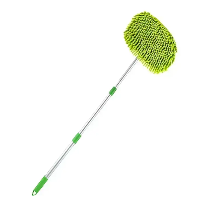 ​ ​ Brosse de nettoyage de voiture télescopique - Balai super absorbant à long manche réglable pour le lavage des vitres et le detailing ​ ​