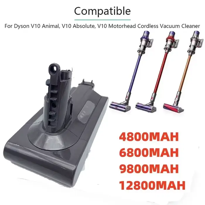 100% pour Dyson V10 batterie V10 Animal absolu moelleux aspirateur sans fil nouveau 25.2V 6000mAh-12800mAH