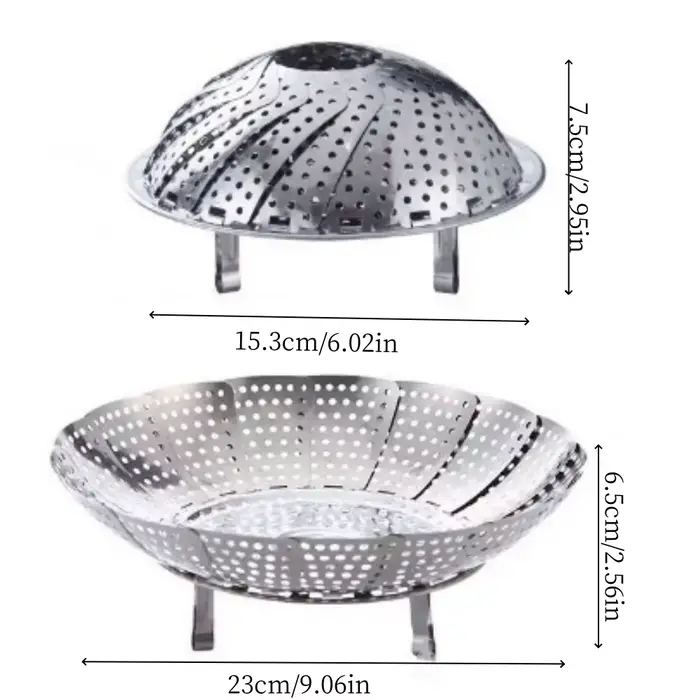 Panier vapeur multifonctionnel en acier inoxydable