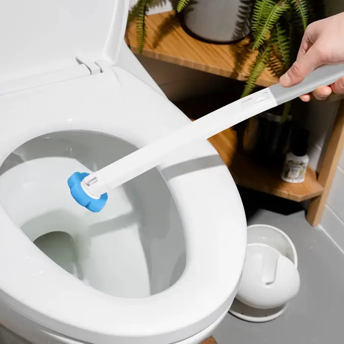 Brosse de toilette jetable murale avec tête de rechange