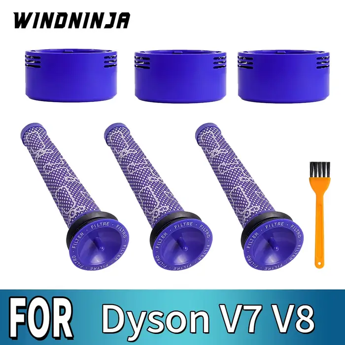 Kit de pré-filtres et post-filtres pour aspirateur sans fil Dyson V7 V8