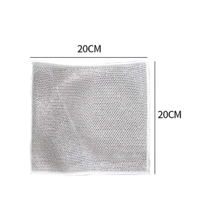 Chiffon à vaisselle en fil métallique, torchon multifonctionnel anti-rayures pour livres, cuisine, H