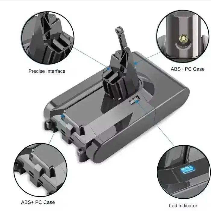 Batterie rechargeable pour aspirateur Dyson V6 V7 V8 V10 V11 V15 série SV07 DC62 DC58 DC31 absolu moelleux