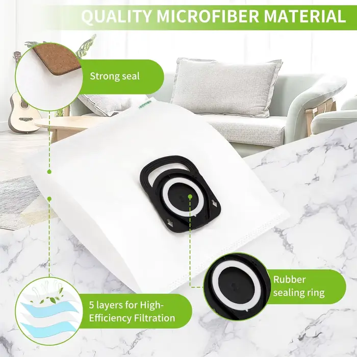 Sacs Hygiène+ ZR200520 ZR200720 ZR200920 Compatibles avec Rowenta Tefal Moulinex Silence Force