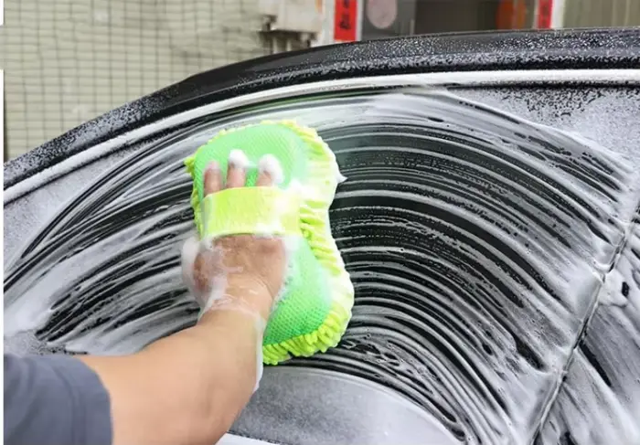 Éponge de lavage de voiture en microfibre
