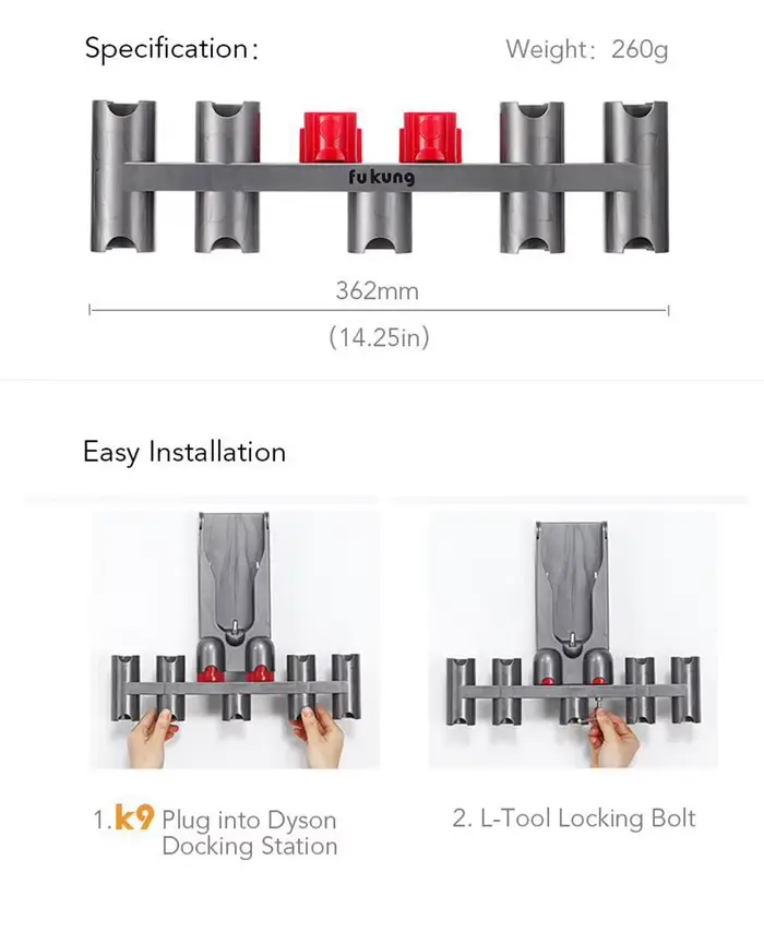 Support mural pour aspirateur Dyson V7 V8 V10 V11 V12 V15