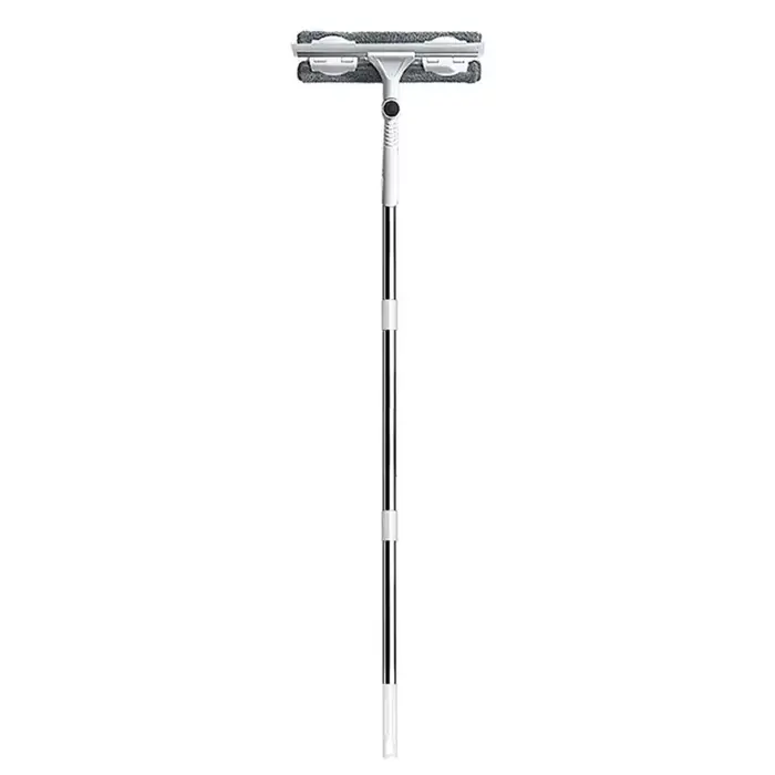 Outil de nettoyage de vitres double face BSEVB avec manche extensible - Nettoyeur de vitres multifonctionnel pour les immeubles de grande hauteur