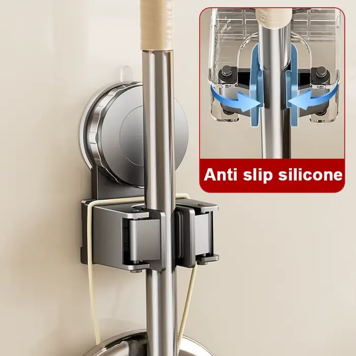 Fixation murale ventouse vadrouille clip