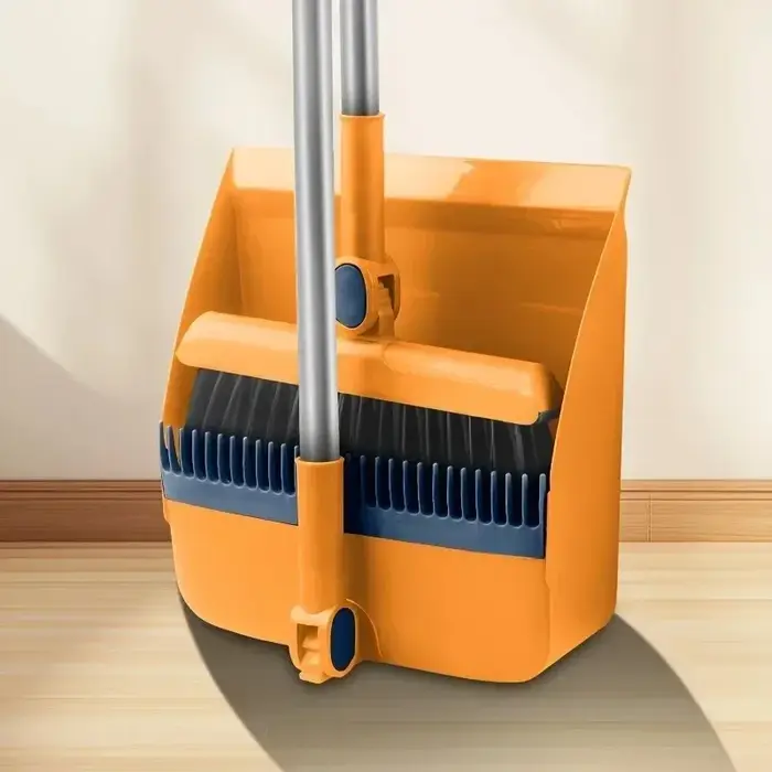 * Balai magnétique pliant rotatif 3 en 1 et ensemble de nettoyage de pelle à poussière adapté au