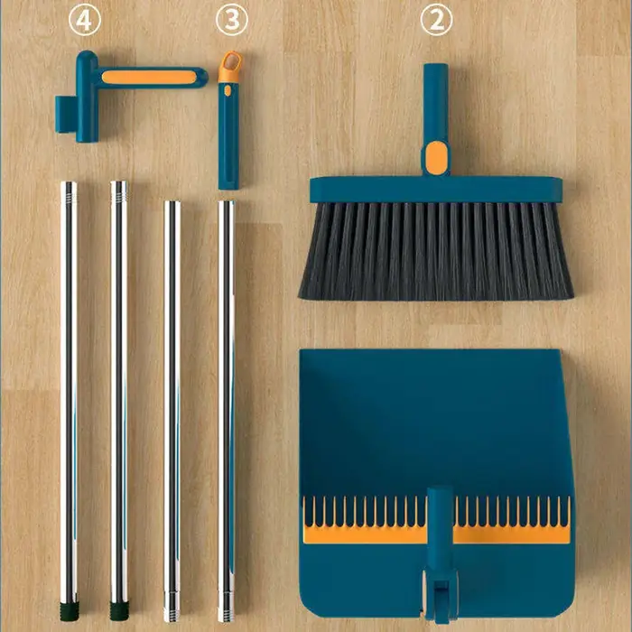 Nouveau ensemble de balais ménagers avec combinaison de pelle à poussière-balai de balayage pliant