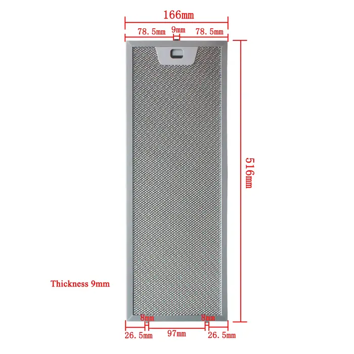 00660222 00660223 jeu de filtres pour hotte de cuisine 516x166 + 516x186mm filtre à graisse