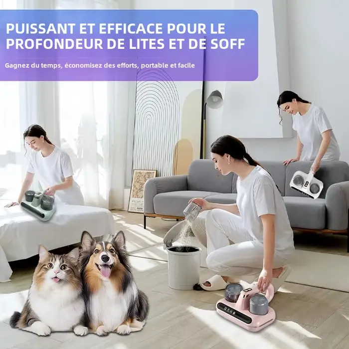Aspirateur à main sans fil avec lumière UV