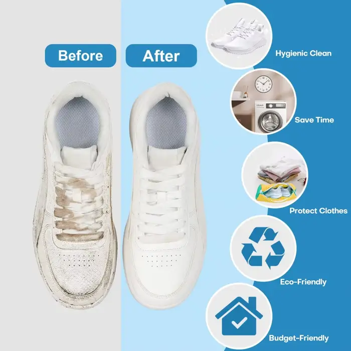 Sacs de nettoyage de chaussures réutilisables pour lave-linge et sèche-linge