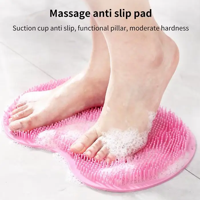 Tapis de douche exfoliant pour les pieds et le dos