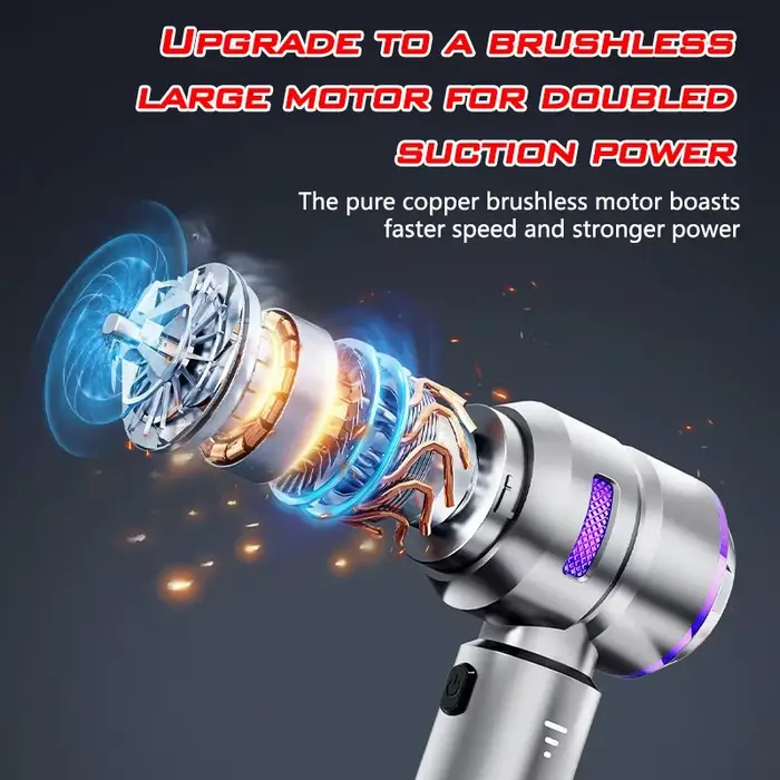 Aspirateur sans fil portable haute puissance pour voiture et maison
