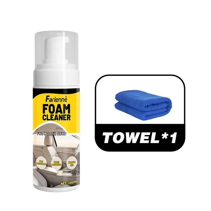 Farienne 200ML Nettoyant Multi-Usages Mousse Nuageuse pour Voiture et Maison – Nettoyage en Profondeur