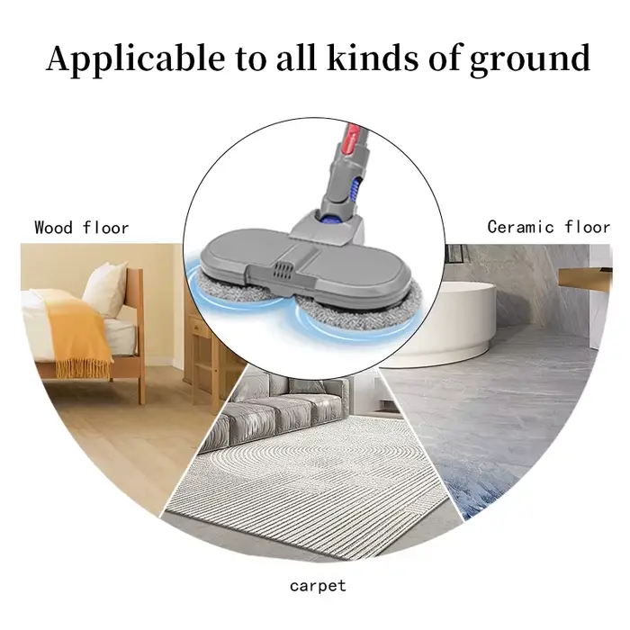Pour Dyson V7 V8 V10 V11 V15 aspirateur vadrouille fixation avec réservoir d'eau amovible électrique tête de nettoyage humide et sec
