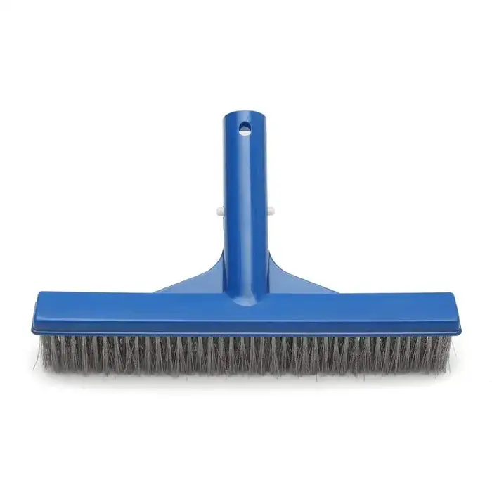 Brosse à algues robuste de 10 pouces en acier inoxydable pour le nettoyage des piscines, spas et fon