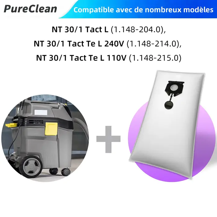 Sacs pour aspirateur Kärcher NT30/1 (2.889-154.0)
