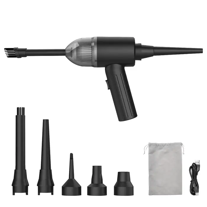 Aspirateur souffleur d'air sans fil 4-en-1 rechargeable, aspirateur à main humide et sec 5000Pa pour
