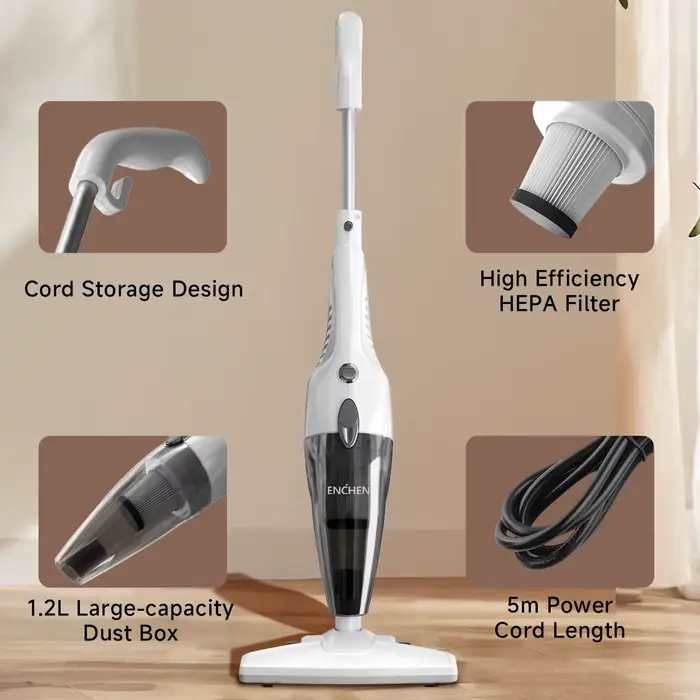 ENCHEN V1 aspirateur 2-en-1 multifonctionnel démontage et filtre HEPA lavable puissance d'aspiration 14Kpa avec