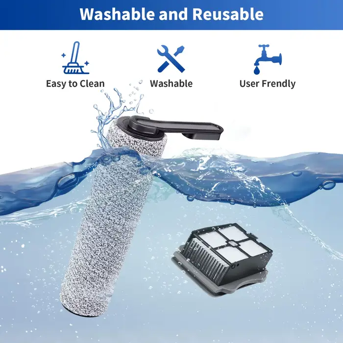 Brosse et filtres de remplacement pour aspirateur sans fil Tineco Floor ONE S5/S5 Pro