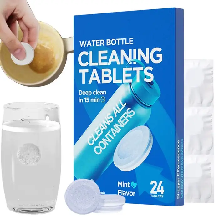 Bouteille d'eau effervescente pour détartrage et nettoyage de cuisine