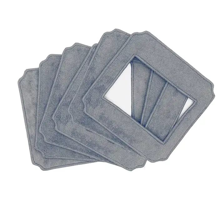 Vadrouilles de nettoyage de verre pour Robot aspirateur W140, chiffons lavables 24x24cm pour laver l